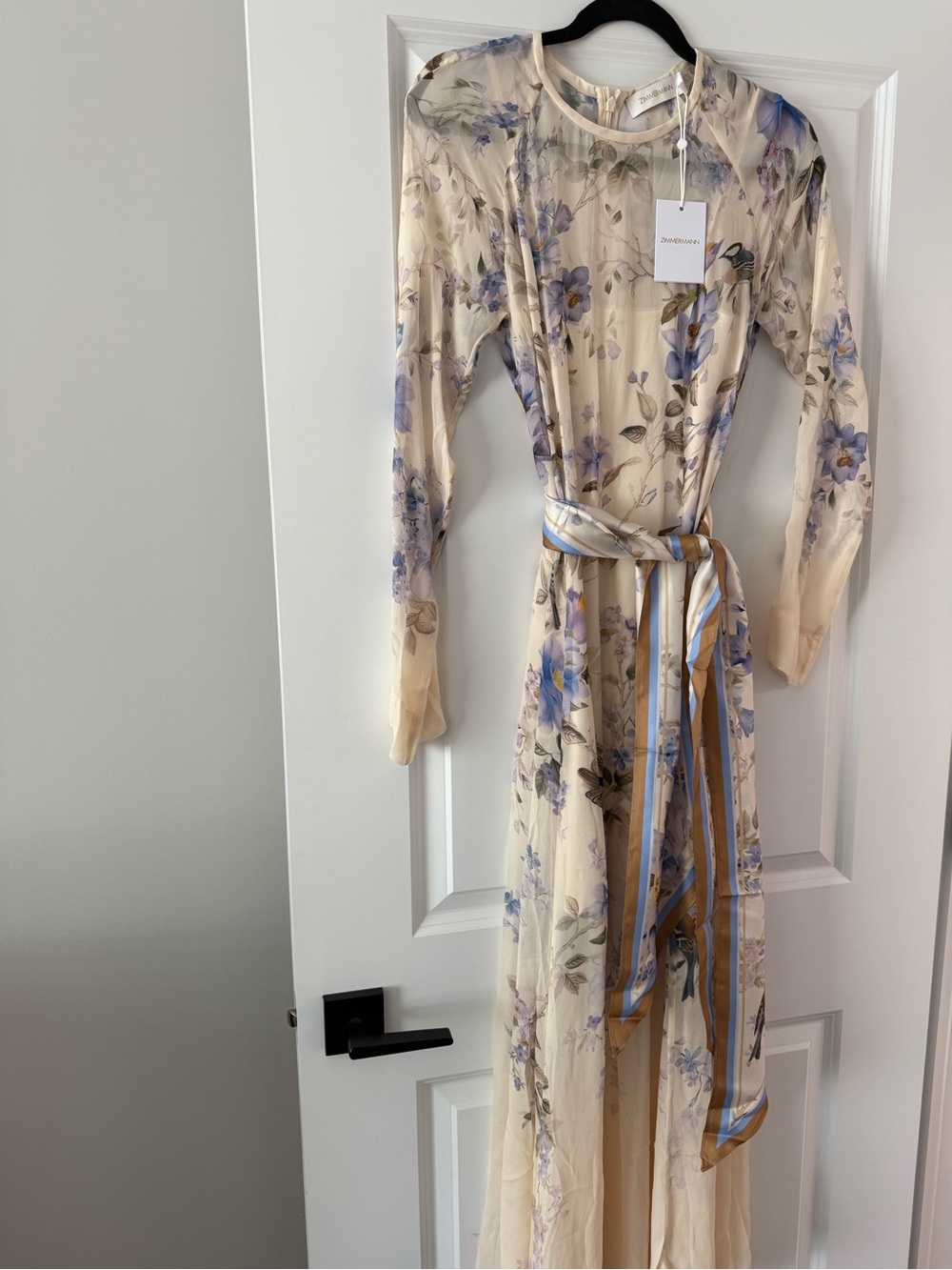 Zimmermann Luna belted floral maxi dress